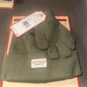 Levi Strauss Signature Youth Beanie & Gloves Set